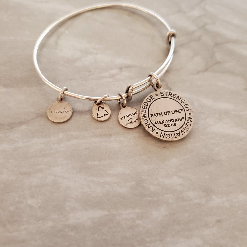 💖 Alex and Ani Silver Path of Life Expandable Charm Bracelet 💖 - Picture 6 of 7